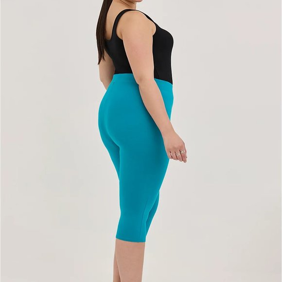 ❤️NWT VINTAGE TORRID LEGGING - BRIGHT BLUE - PEDAL PUSHER - SIGNATURE WAIST 1X - Picture 2 of 10